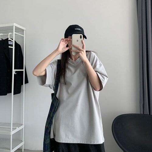 T-shirt Woman Short Sleeve Solid Simple Turn-down Collar Leisure Fashion All-match Tees Korean Style Harajuku Female Clothing