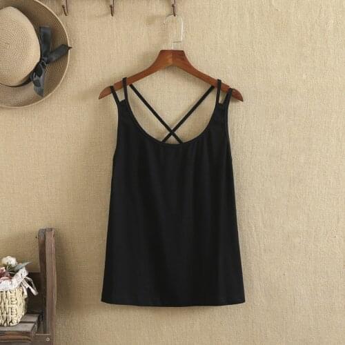 Plus Size Women Suspenders High Quality Knitted Cotton Elastic Fabric Sleeveless Tops Large Size For Fatwomen Summer Undershirt