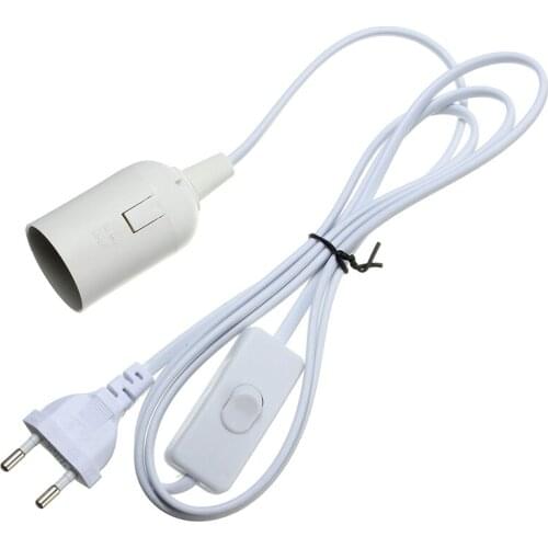 1.8m Power Cord Cable E27/E14 Lamp Base Holder EU Hanging Pendant LED Light Fixture Lamp Bulb Socket Cord Adapter With Switch