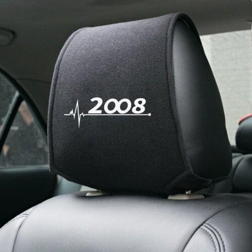 1PCS Car seat headrest cover for Peugeot 2008 Accessories Car Styling
