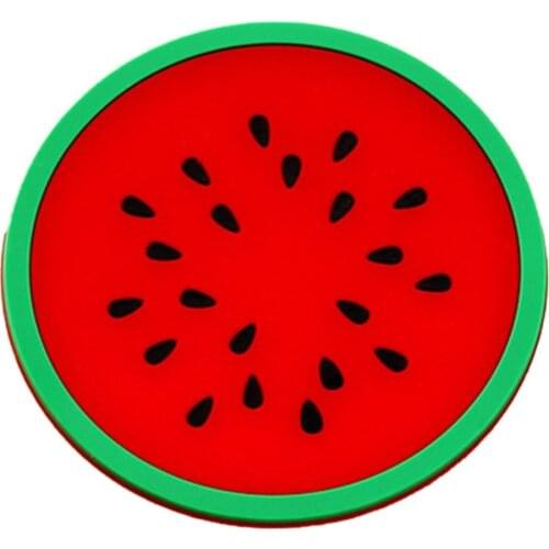 1 Pcs Fruit Shape Coaster Creative Cup Pads Silicone Insulation Mat Hot Drink Holder Kitchen Dining Bar Table Decorations