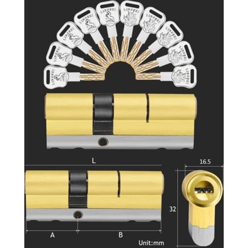 10 keys lock replacement C Grade Security entrance door lock cylinder