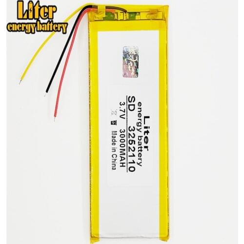 3Wire 3252110 3.7V 3000mAh 3050110 3253108 Rechargeable li-Polymer Battery For china clone Goophone 5.5 I6 6SPLUS phone