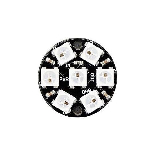 7 Bit WS2812 5050 RGB LED built-in full color drive lights round ring development board
