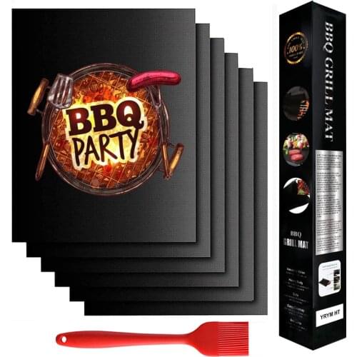 Barbeque Accessories BBQ Grill Mat Reusable Non-Stick BBQ Grill Mat Pad Baking Sheet Portable Picnic Cooking Barbecue Oven Pads