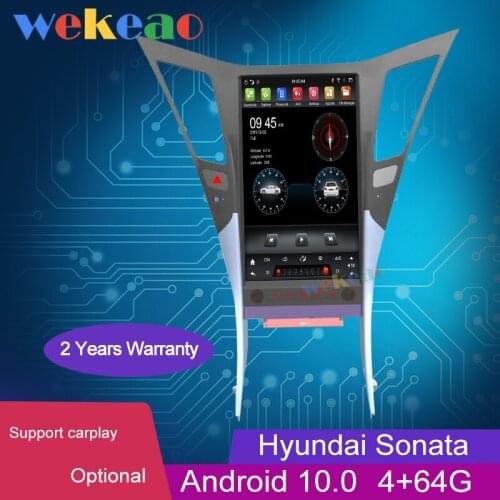 Wekeao 13.6" Vertical Screen Android 10.0 Car Radio Automotivo For Hyundai Sonata Car Multimedia Player 4G Stereo GPS 2010-2014