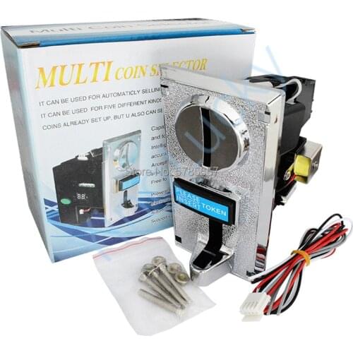 New Multi Coin Acceptor coin Selector Vending machines supports 6 different values coin mech for vending /Arcade game machines