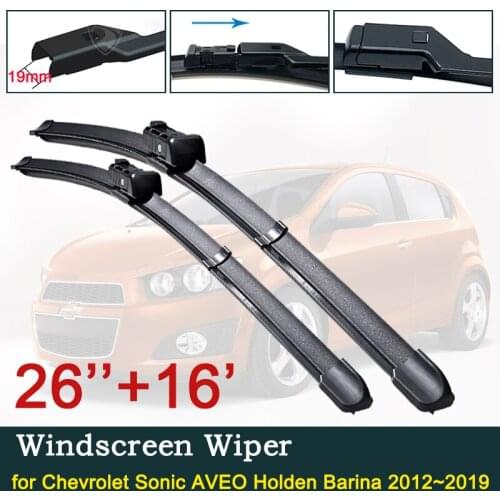 Car Wiper Blades for Chevrolet Sonic AVEO Holden Barina 2012~2019 T300 RS Front Window Windshield Windscreen Car Accessories