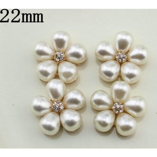 Free Shipping Wholesale 22mm Flat Back Rhinestone Button For Hair Flower Wedding Invitation 60pcs/lot BHP07017