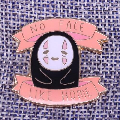 No face like home Brooch cute ghost Enamel Pin Spirited Away inspired jewelry