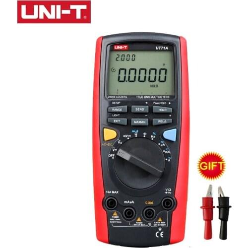 UNI-T UT71B Digital Multimeter Auto Range AC/DC Current Voltage USB True RMS REL Resistance Test LCD Multimeter