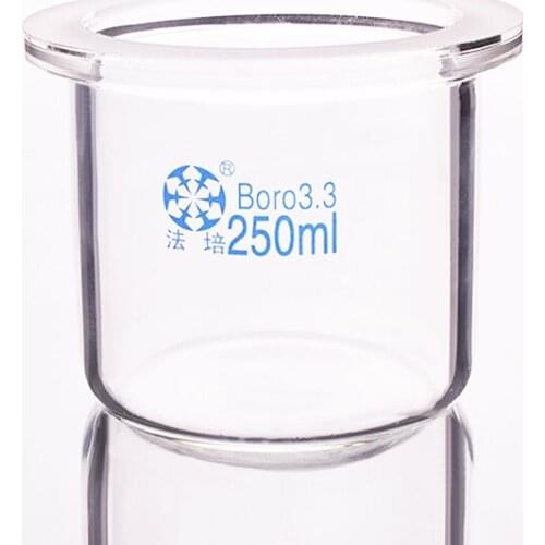 Single-layer cylindrical flat bottom open reactor bottle,Capacity 250ml,100mm flange outer diameter,Reagent bottle