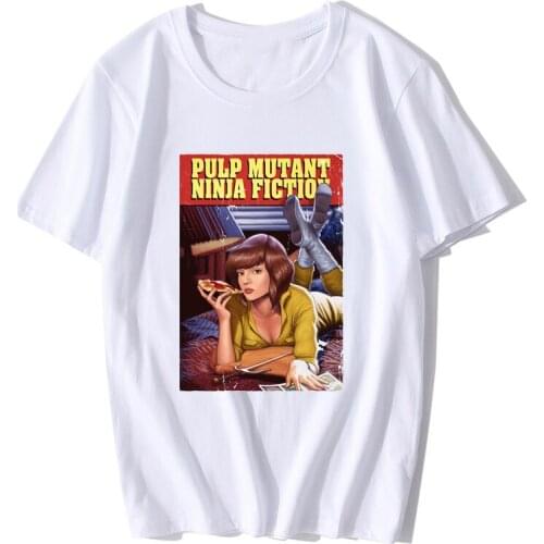 Men Movie Pulp Fiction Uma Thurman 3 Color T-Shirt MIA Tees Summer Cotton Quentin Tarantino Top Clothing Streetwear
