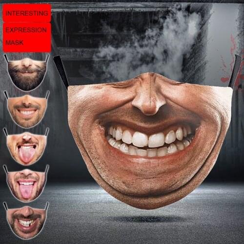 Halloween Cospaly Adult Mouth Face-Mask fashion Women Men Street Sport Breathable Dustproof Washable Protection Party masks Gift