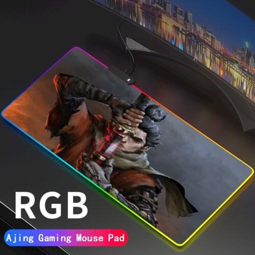 SEKIRO RGB Mouse Pad 900x400 Large Gaming Mousepad XXL Gamer Keyboard Maus Pad Computer Desk Mat Game Accessories