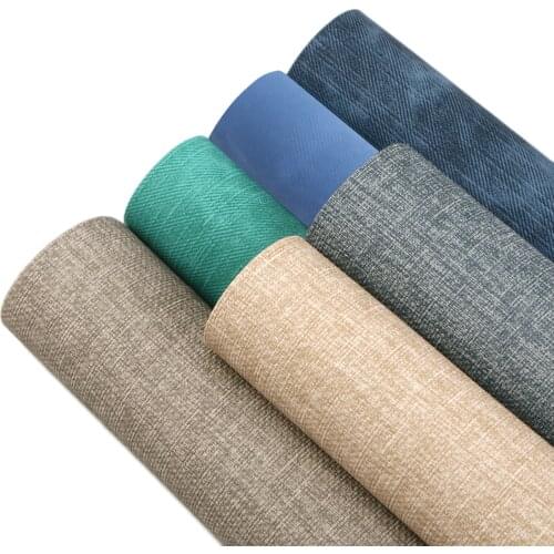 A5 Size Imitation Denim Faux Leather Sheets Soft Touch Synthetic Leather Fabric Set for DIY Hair Bows Earrings Crafts