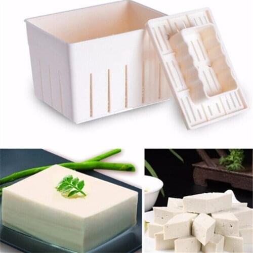 New Homemade Tofu Mold Soybean Curd Tofu Making Mold With Cheese Cloth DIY Plastic Tofu Press Mould Kitchen Cooking Tool Sets