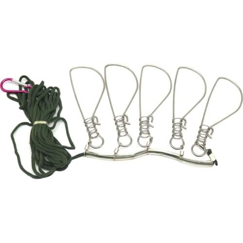 Fishing Lock Buckle Stainless Steel Live Fish Lock Belt Fishing Stringer Fishing Tackle for Accessories Lure Fishing