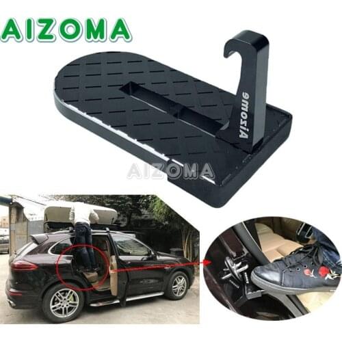 Foldable CNC Aluminum Doorstep Car Vehicle Side Door Hook Pedal Universal for Jeep SUV RV Rooftop Roof-Rack Assistance Footrest