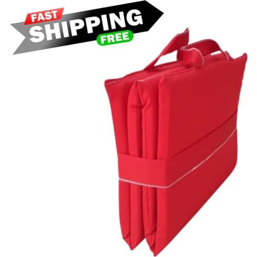 Folding Beach Chair Cushion Portable Sea Pool Outdoor Use Convenient Waterproof Red