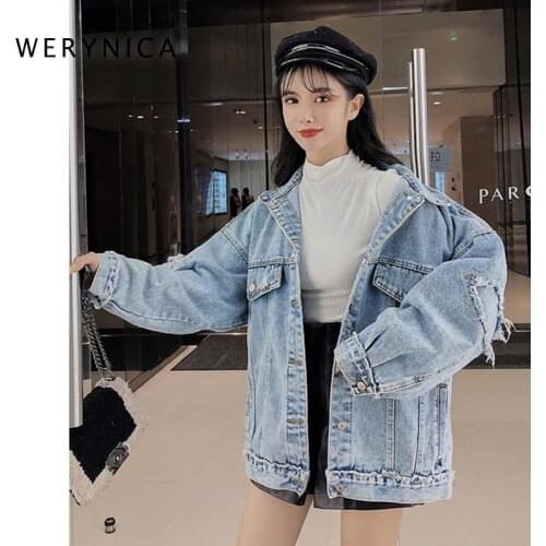 Женские синие куртки WERYNICA China At AliExpress