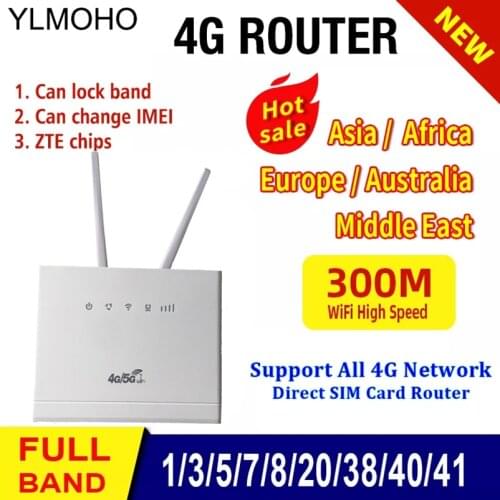 YLMOHO RS980 4G LTE/Wireless WiFi Router 4G/3G USB Modem 300mbps Mini Wi-Fi Router with SIM Slot Signal Booster Mobile Hotspots