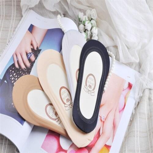 2019 1 Pair Women Lace Antiskid Invisible Cotton Low Cut Short Ankle Boat Ice Socks Innovative meias mulheres