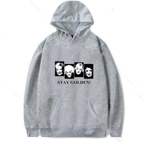 Women Hoodies Sweater Cartoons Sweatshirts Anime Hoodie STAY GOLDEN Anime Clothes For Teens Women Harajuku Hoody Dropshipping