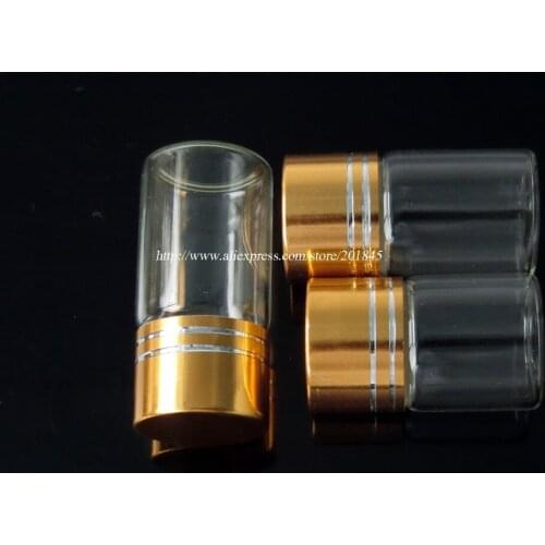 1 Pcs Glass Bottles With Aluminium Cap Empty Transparent Clear Liquid Gift Container Wishing Bottle Jars