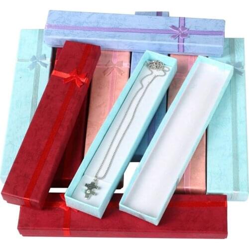 10 x Elegant Luxury Gift Boxes Long Rectangular for Jewelry Presentation Necklaces