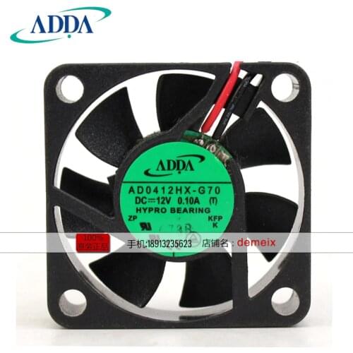 Free Shipping For ADDA AD0412HX-G70 DC 12V 0.10A 2-wire 2-pin connector 60mm 40x40x10mm Server Square Cooling Fan