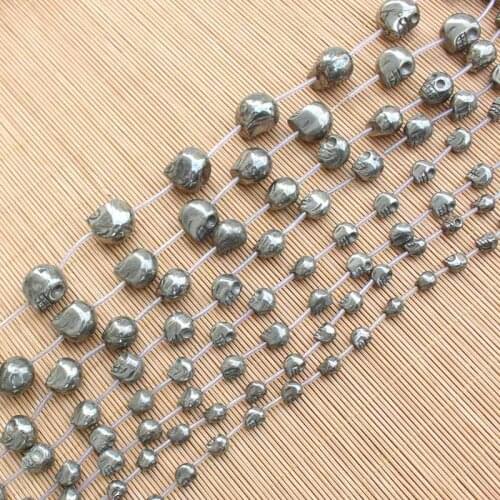 Natural Pyrite skull Shape 8-18mm Beads 15inch per strand,For DIY Jewelry Making !We provide mixed wholesale for all items