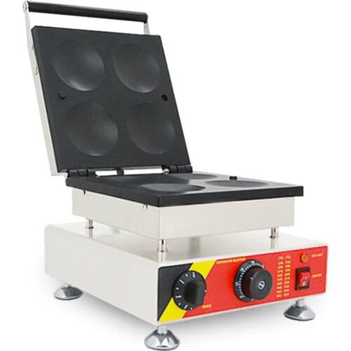 CE pancake waffle maker 10*10cm electric poffertjes grill maker 4pcs big round muffins maker