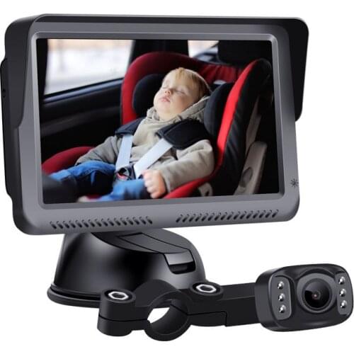 Baby Car Mirror In-car baby monitor 5 inch AHD high-definition display infrared camera