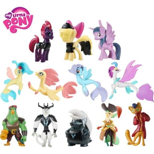 12pcs/set My Little Pony Toys Tempest Shadow Twilight Sparkel Rarity Movie Action Figures Collection Model Dolls For Kids Gifts