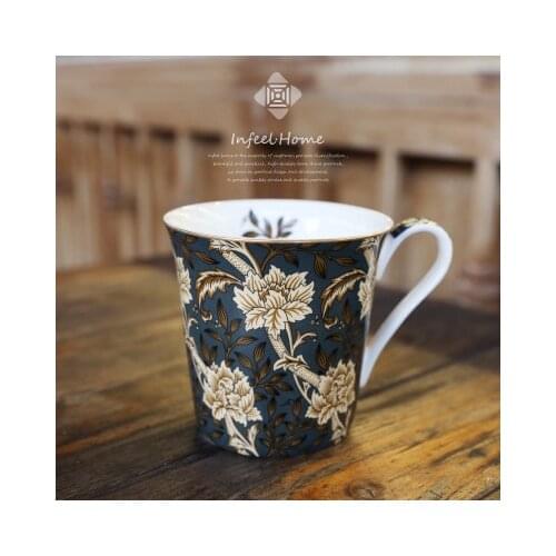 European retro water cup bone China mug home coffee cup art British tea cup turkish coffee cups kawaii mug ethiopian