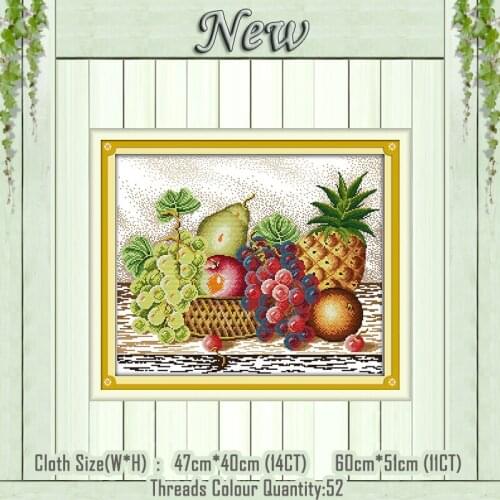 Fruit Orange grape decor diy painting counted print on the canvas DMC 11CT 14CT kits NKF Cross Stitch embroidery needlework Sets