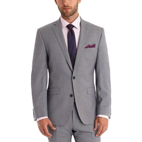 Custom Made Slim Fit Two Buttons Groom Tuxedos Best Man Notch Lapel Groomsman Men Wedding Suits Bridegroom(Jacket+Pants)