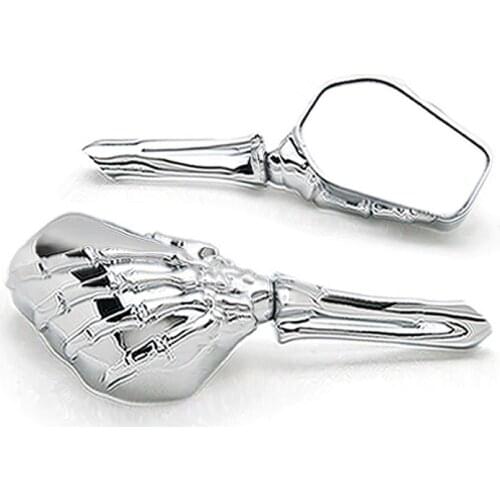 Brand newne Chrome Custom Skeleton Mirrors For Suzuki Intruder Volusia VS 700 750 800 1400 1500