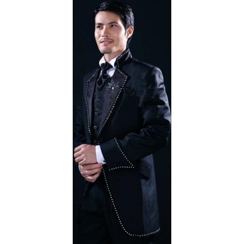 Hottest Free Shipping Men complete designer men suits/wedding Bridegroom dress/Groom wear Tuxedo /tail coat(Clothes+Pants+tie