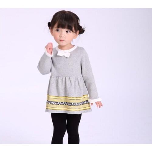 Fashion Autumn Winter Children Clothes Newborn Baby Girls Sweater Princess Dress Infant Knit Gress Kids Little Girl Jersey Dress
