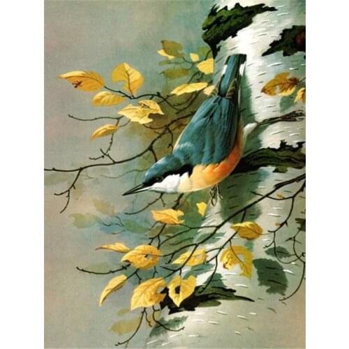 DIY Diamond painting Cross stitch Kit Diamond embroidery Bird on the tree 3D Diamond mosaic Needlework Pattern Home Decor