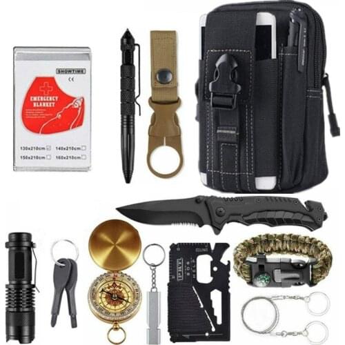 Outdoor Emergency Survival Kit Molle Pouch Survival First Aid Kits Military Tactical Gear for Survival,Travel,camping,hiking