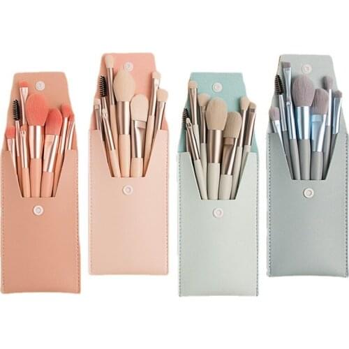 8 Pieces Makeup Set Face Cosmetics With Soft Hair Powder Foundation Nose Shadow Eyeshadow Blush Beauty Make Up Brush Set Tool