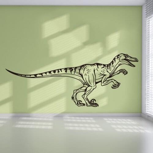 Velociraptor Dinosaur Animal Wall Sticker Baby Nursery Kids Room Jurassic Park Dinosaur Wall Decal Bedroom Vinyl Decor D1661