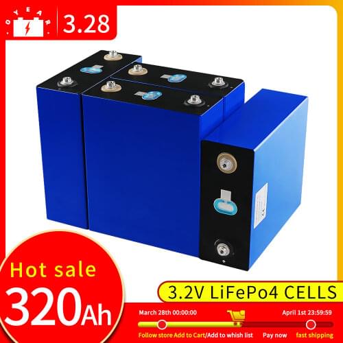 OYE 320AH 12v 24v Lifepo4 Battery 3.2V Brand New Grade A 16PCS for DIY Cell Pack High Capacity Deep Cycle EU US Tax Free