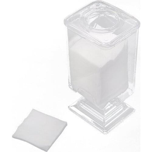 Makartt 900 pcs Nail Art Makeup Polish Remover Cotton Nail Wipes Pad with Clear Container Case Holder Nail Tools XF0217
