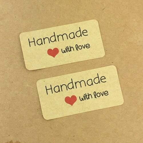 2400pcs Love Sticker Labels Kraft self-adhesive stickers DIY Gift label stickers Hand Made Gift /Cake/Sealing Packing Labels