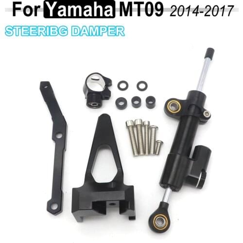For YAMAHA MT-09 MT09 MT 09 2014 2015 2016 2017 Steering Damper Stabilizer Mounting Bracket Kit Linear Reversed Safety Control