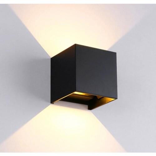 Square dimmable wall light outdoor LED modern minimalist indoor wall light waterproof 12W stair light